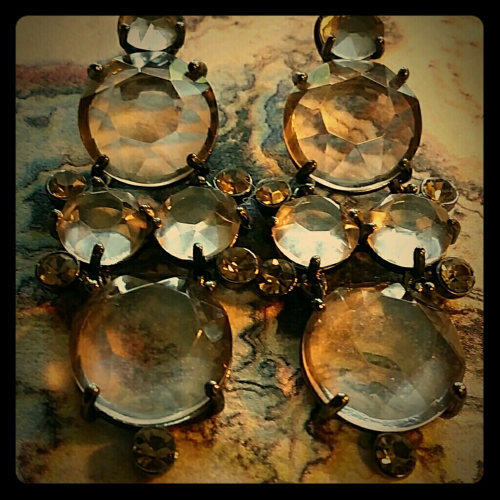 Beautiful JCREW crystal earrings .